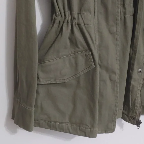 Francesca’s Military Style Olive Green Jacket - Picture 4 of 15